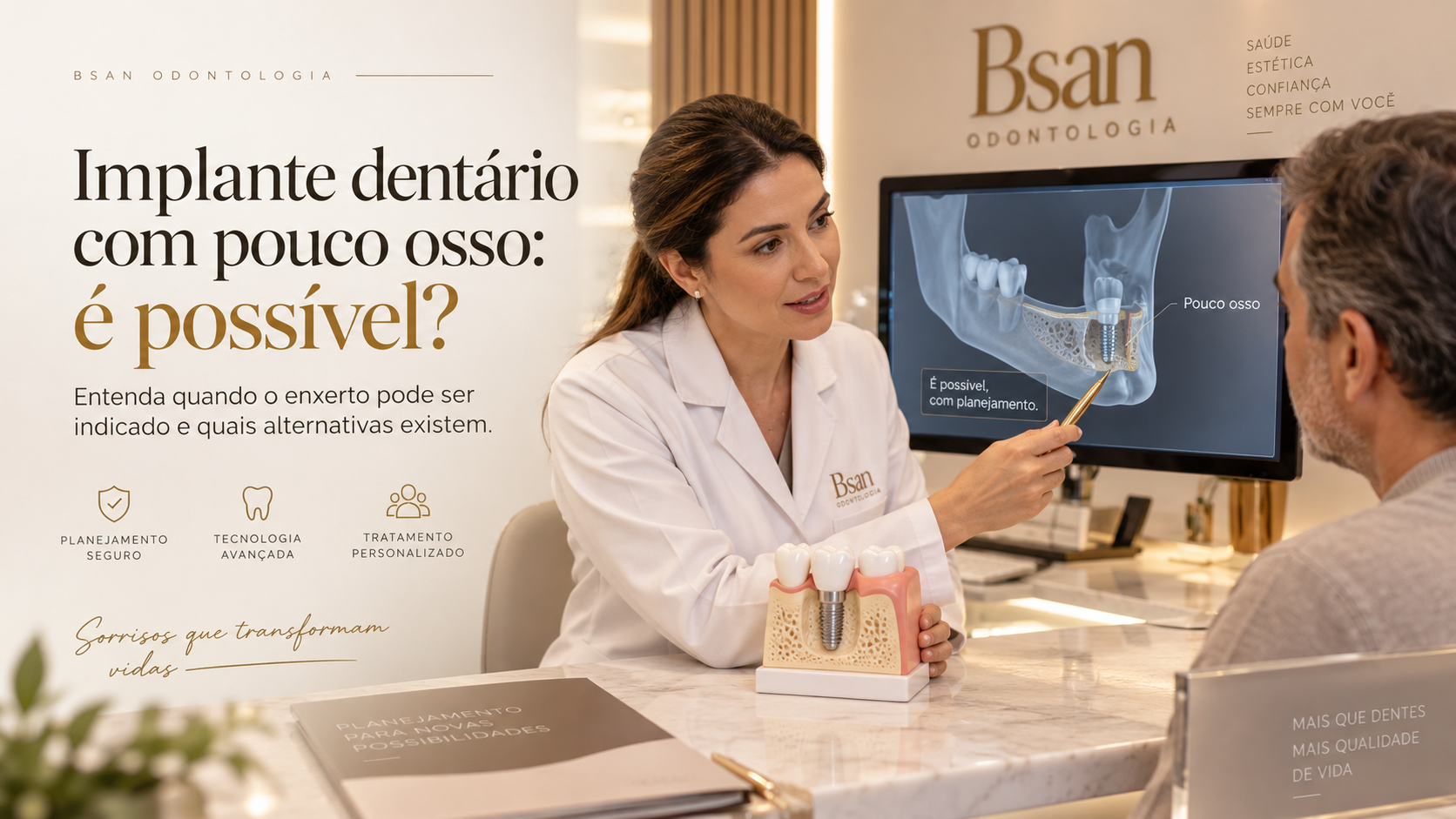 Implante dentário com pouco osso: é possível?