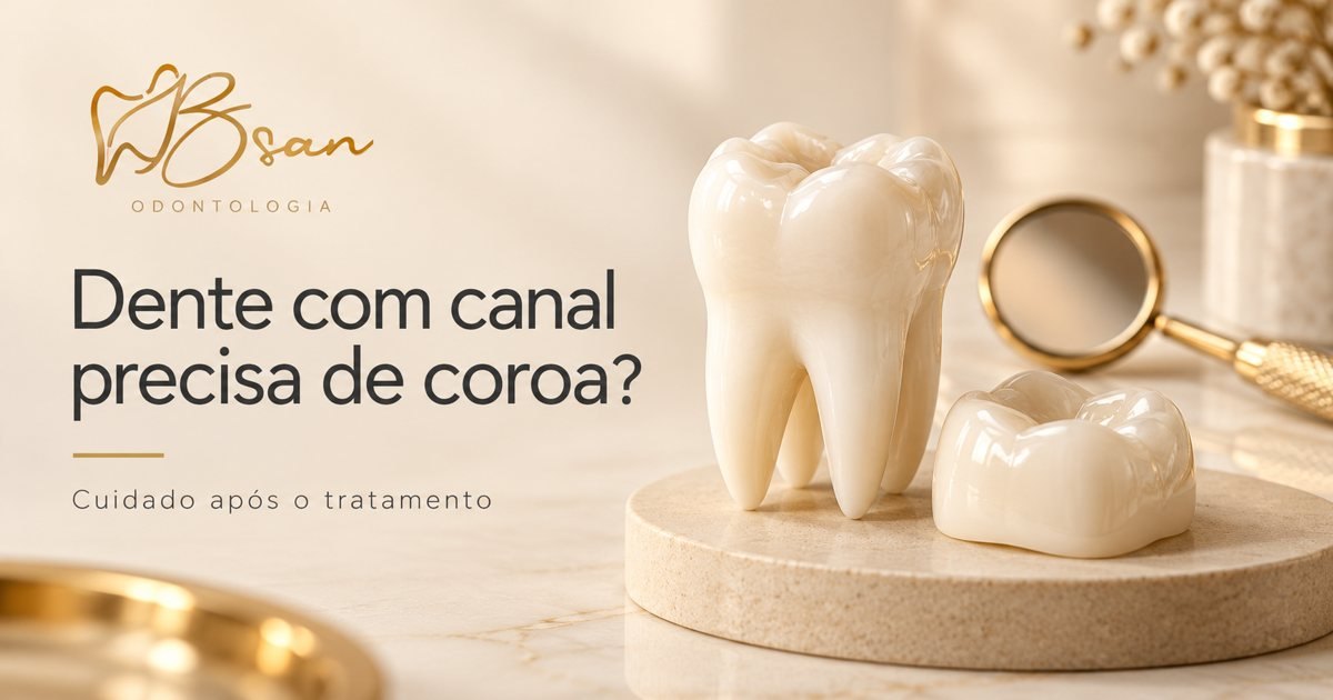 Dente com canal precisa de coroa? Entenda quando é indicada